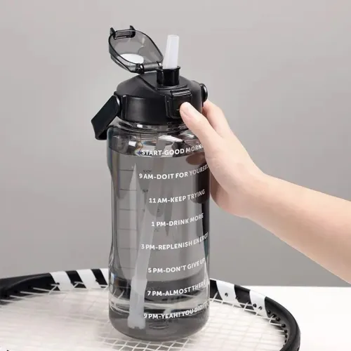Image of eumqestoer 2 L Capacity Belt Straw Transparent Motivational
