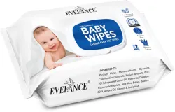 EVELANCE Caring Baby Wet Wipes with Lid & Aloe Vera – 72 pcs