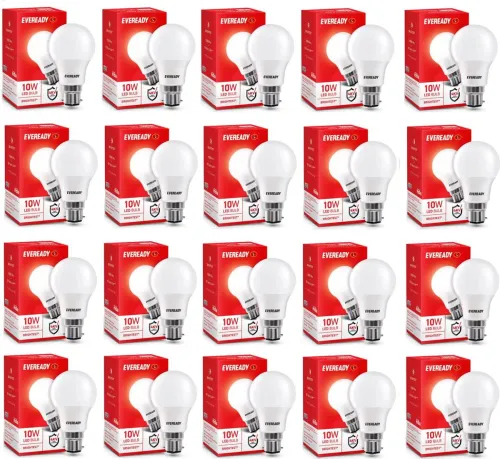 Image of EVEREADY 10 W Basic Standard B22 LED Bulb (White, Pack of 20)