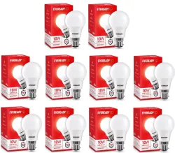 EVEREADY 10 W Basic Standard B22 LED Bulb (White, Pack of 10)