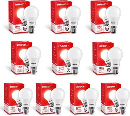 Image of EVEREADY 10 W Standard B22 LED Bulb (White, Pack of 10)