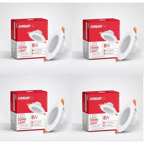 Image of Eveready 8W Round LED Downlights Pack of 4