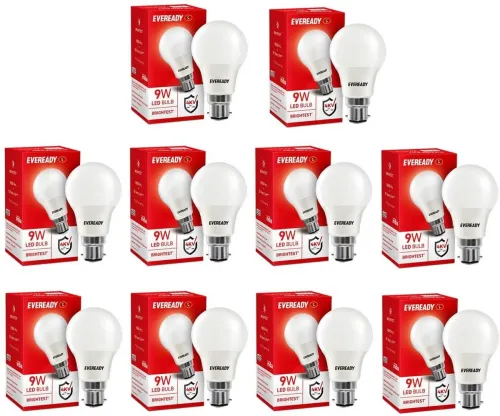 Image of EVEREADY 9 W Basic Standard B22 LED Bulb Pack of 10