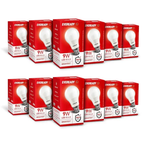 Image of Eveready 9W Cool Day LED Bulb 6500K B22 Base (Pack of 12)