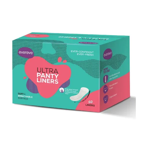 Image of Evereve Anti-Bacterial Panty Liners for Women, Pack of 60