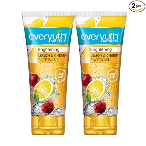 Image of Everyuth Naturals Brightening Lemon&Cherry Face Wash 150 G (Pack Of 2)