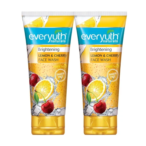 Image of Everyuth Naturals Brightening Lemon & Cherry Face Wash 150g (Pack of 2)