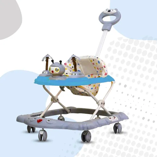 Image of Evoshine Baby Ginger Walker - Foldable Design with Parent Handle Rod & Big Comfortable Seat