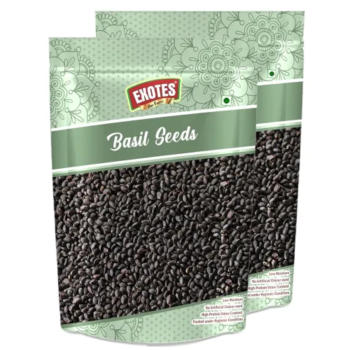 Image of Exotes Dried Fruits Nuts And Seeds (Sabja/Basil Seeds, 400g (2x200g))