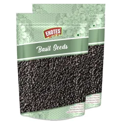 Exotes Dried Fruits Nuts And Seeds (Sabja/Basil Seeds, 500g (2x250g))