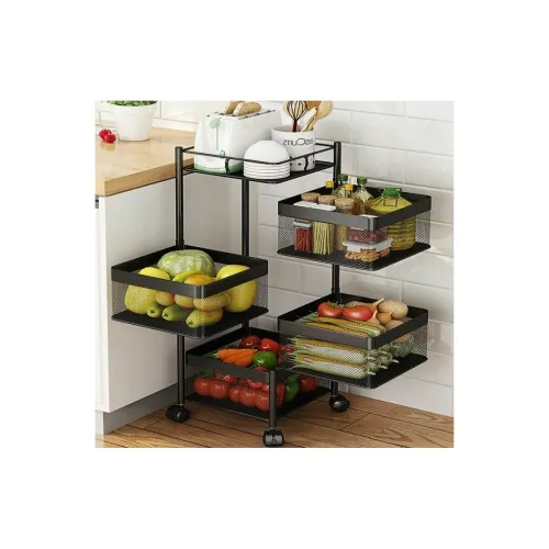 Image of EXVITO Metal Kitchen Trolley 4‑Rack Organizer