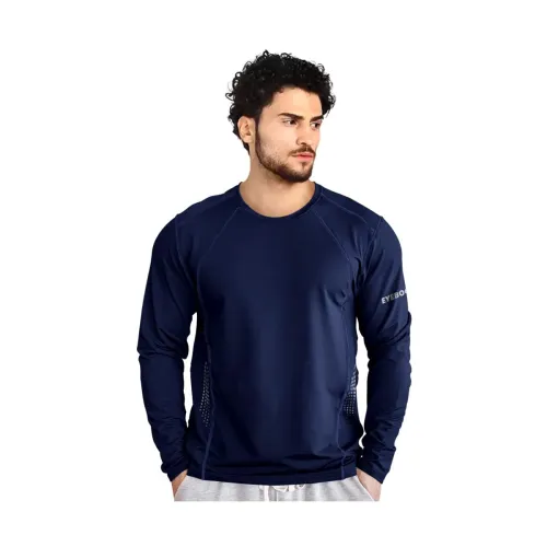 Image of EYEBOGLER Men's Round Neck Solid Regular Fit Full Sleeve T-Shirt