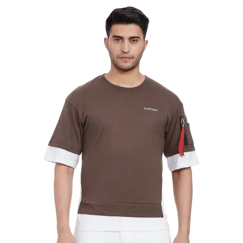 Image of EYEBOGLER Men Solid Regular fit T-Shirt