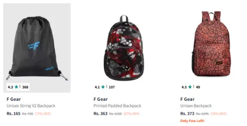 Image of F Gear Backpacks Starting @165