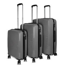 `F Gear Eagle Pp03 Grey Hard-Sided Luggage Set of 3