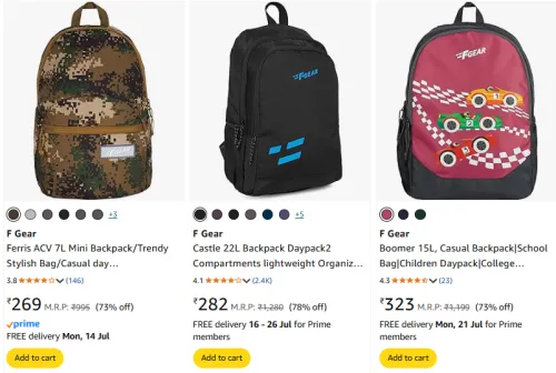 Image of F Gear Luggage Minimum 70% Discount