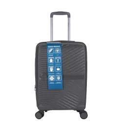 F Gear STV PP02 20 Cabin Suitcase (Dark Grey)