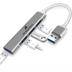 F5 SmartTech 4 in 1 Type A 3.0 4 Port High Speed USB Hub for Laptop