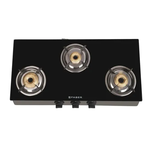 Image of Faber 3 Burner Glass Gas Stove