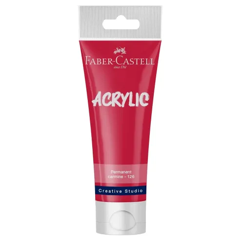 Image of Faber-Castell Creative Studio Acrylic TUBE120ML Carmine 126