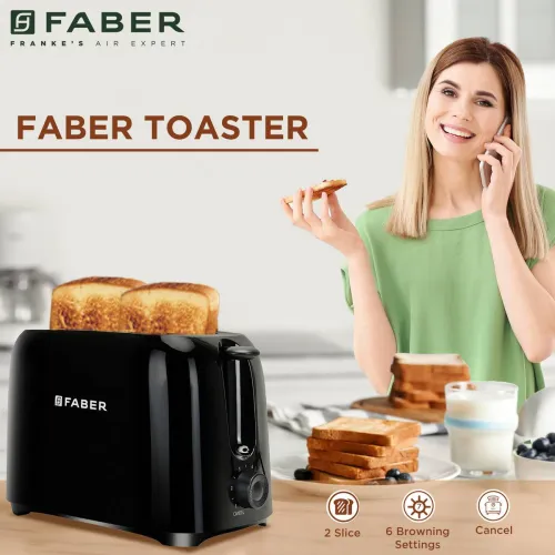 Image of FABER FT 750W BK Electric Pop-Up Toaster