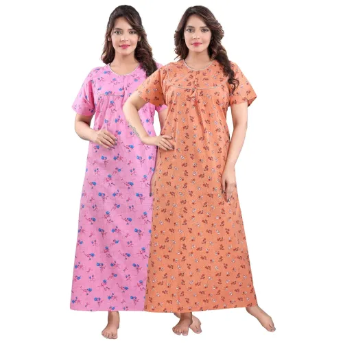 Image of Fabme Cotton Women Maxi Nighty