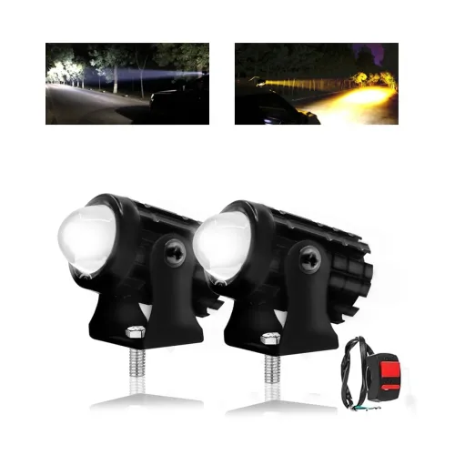 Image of FABTEC Mini Driving Fog Light Lamp Projector Lens Led Spotlight Dual Color Led Light System