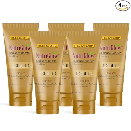 Image of NutriGlow Gold Radiance Booster Foam Face Wash 65ml Each, Pack Of 5