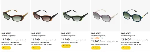 Image of FACE A FACE Women Sunglasses Minimum 90% Discount