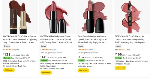 Image of FACES CANADA Matte Lipstick Flat 50% Discount