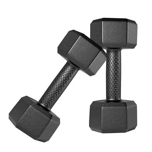 Image of FACTO POWER PVC (Hex Shape) Dumbbells for Home Gym Equipment Fitness
