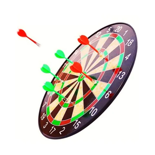 Image of Famous Quality Indoor and Outdoor Magnetic Score Dart Board Kit with 6 Soft Darts Free