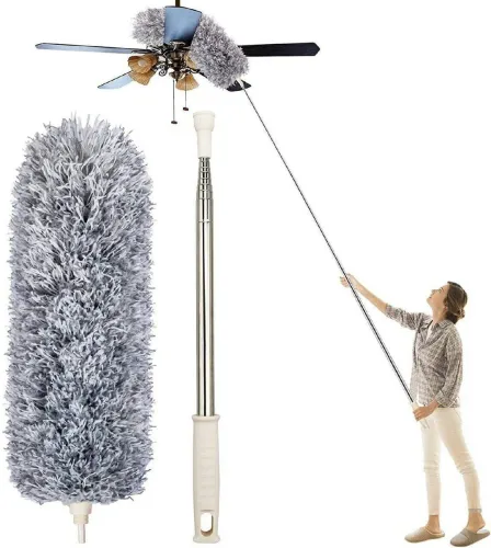 Image of Fan Cleaning Duster Dust Mop Microfibre Wet and Dry Brush