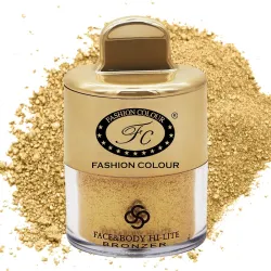 FASHION COLOUR Face and Body Hi-Lite Bronzer Soft Glow Highlighter | Mettalics Body Shimmer | 4g | Shade 08