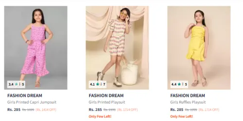 Image of FASHION DREAM Girl's Jumpsuit at minimum 80% Discount