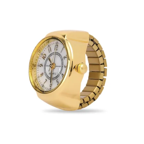 Image of Fashion Frill Ring Watch For Women Gold Ring