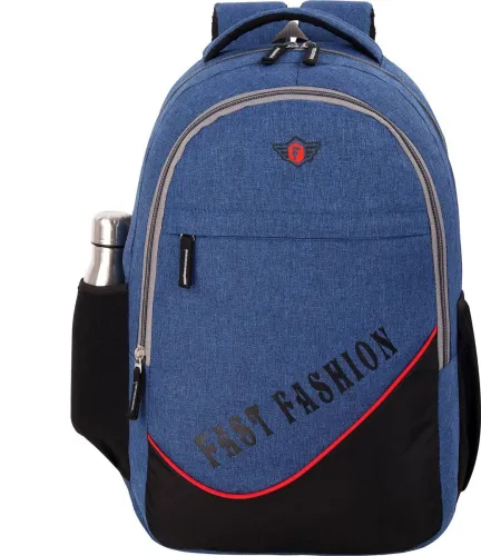 Image of Fast Fashion  Large 35L Laptop Backpack  (Blue, Black)