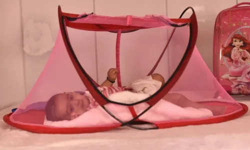 Image of FASTBUY Cotton Infants Washable Polyester Kids Baby Foldable Mosquito Net.