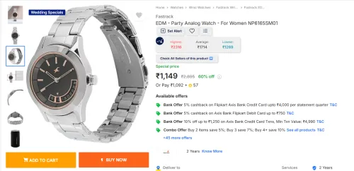 Image of Fastrack EDM - Party Analog Watch NP6165SM01