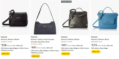 Image of Fastrack Hanndbags at minimum 80% Off