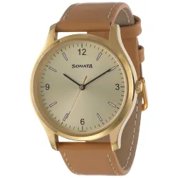Fastrack Leather Sonata Quartz Analog Watch