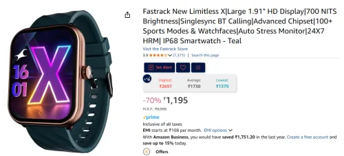Image of Fastrack Limitless X Smartwatch