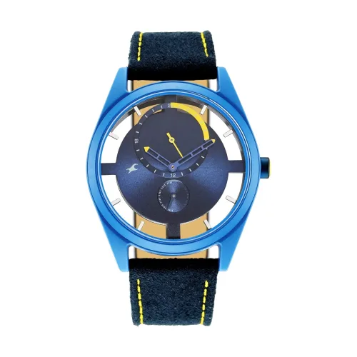 Image of Fastrack Men Plastic Revibe Analog Blue Dial Watch