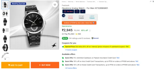 Image of Fastrack Opulence Analog Watch NT3289KM01