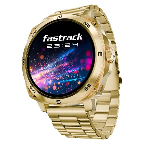 Image of Fastrack Radiant FX3 Smartwatch (AMOLED, BT Calling, Gold)