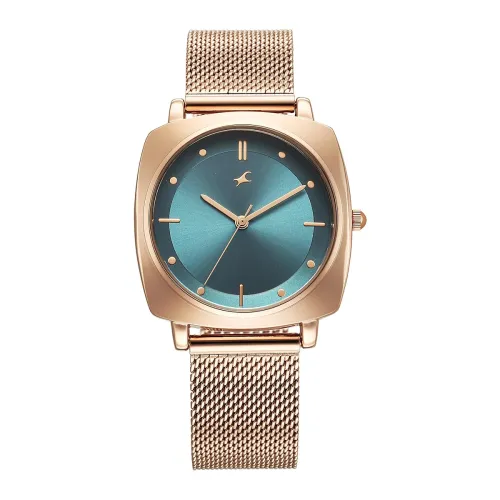 Image of Fastrack Stunners X Special Edition Quartz Green Dial Stainless Steel Analog Watch for Women
