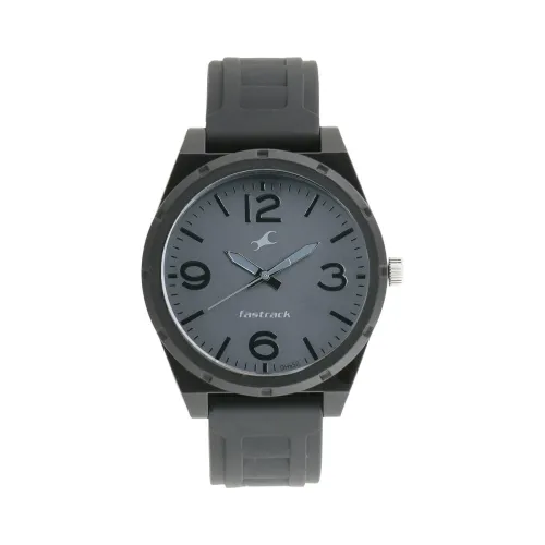 Image of Fastrack Trendies Quartz Analog Grey Dial Silicone Strap Watch for Men-NR38040PP01