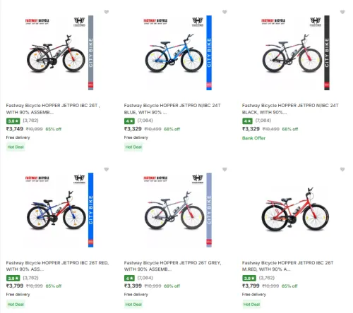Image of Fastway Adult Cycle Starting At ₹3279