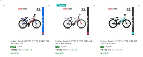 Image of Fastway Adult Cycles Starting at just ₹3698