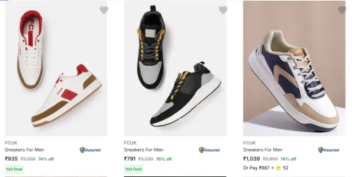 Image of Fcuck Men Fashion Shoes Minimum 70% Discount